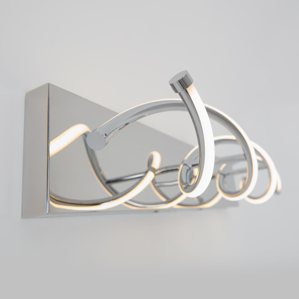 Wave Design LED Wall Light – Chrome Finish HT-9872